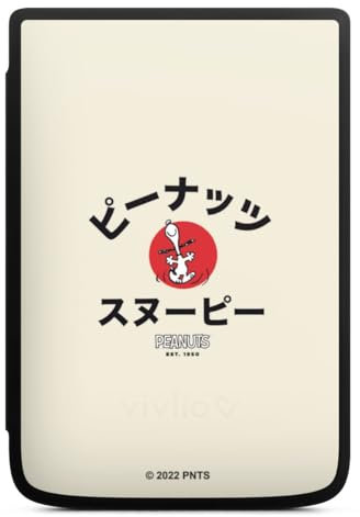 DeinDesign Coque pour liseuse Compatible avec Vivlio Touch HD Plus Etui pour liseuse Protection pour liseuse Peanuts Snoopy Japon