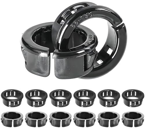 Qrity 20 Piezas Pasacables de Plástico, Protector de Ojales para Cables, 10mm Pasacables, Tapa Pasacables para Proteger Cables