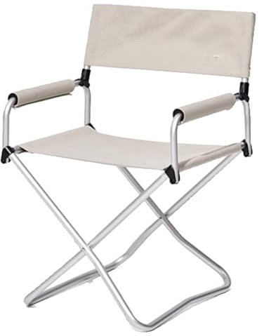 GONGGUJ Tragbarer Regiestuhl für Outdoor-Camping, Mazar, Camping, Freizeit, Angelbank, Klappstuhl aus Aluminiumlegierung mit großer Tragkraft, leichtes Gewicht (weiß)