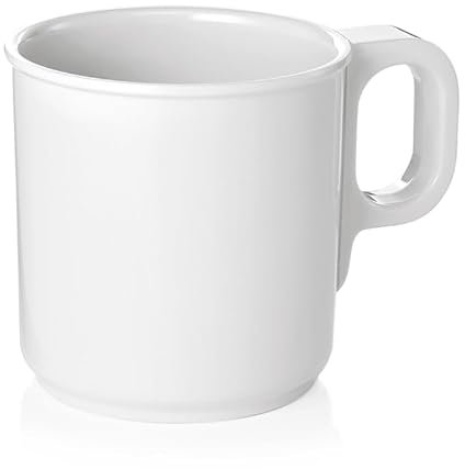 36x Becher 250 ml Melamin weiß Kaffetasse bruchfest