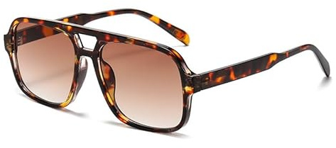 JCTAIFOO Retro Sonnenbrille für Herren Damen Klassische 70er Vintage Rechteckige Oversized Quadratisch Sonnenbrille