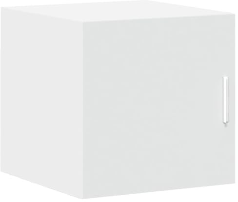 vidaXL Wandschrank, Hängeschrank mit Stauraum, Lagerschrank Wandmontage für Wohnzimmer Schlafzimmer Garage, Aufbewahrungsschrank Schrank, Weiß Holzwerkstoff