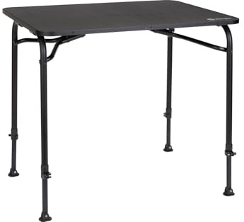 BERGER Campingtisch klappbar Tornio | Extrem Leichter & Kompakter Gartentisch Wetterfest | Eleganter Klapptisch in Carbonoptik | Camping Tisch Ideal für Caping, Terasse, Garten & Reisen | 80x60 cm