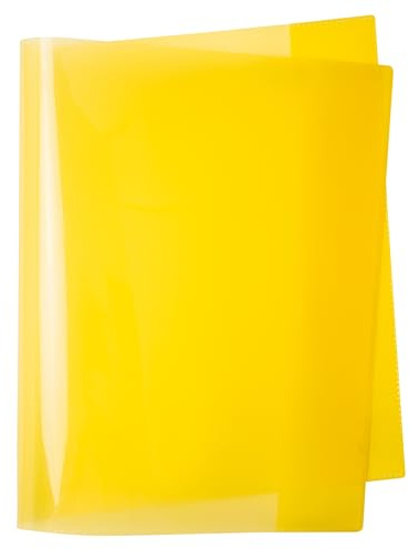 JOLLY Jollycover Heftschoner Quart, gelb, 25 Stück, extra stark, kinderfest, mit Ultraschallverschweißung, 160µm Polypropylen, umweltfreundlich, für Schulhefte und Bücher