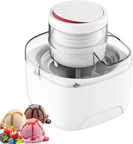 Sorbetière Maison – Machine À Desserts Glacés De 500ml pour Glace, Gelato, Sorbet Et Yaourt – Turbinage Rapide en 25 Min, Design Compact Non Électrique