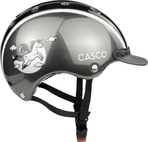 Casco Ridhjälm för barn, skidhjälm cykelhjälm Nori 2.0 Moonbeam enhörning, storlek: S