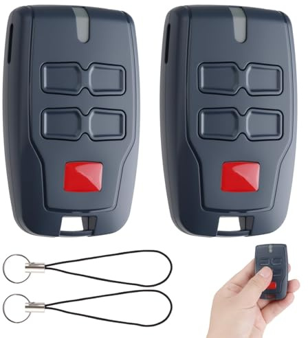 2 Telecomandi Per Garage, Compatibili Con Mitto 2B, Mitto 4, RCB02, RCB04, CLEAR ICE E VINEYARD, Telecomando Autocopiante Ad Alta Sicurezza Per Una Facile Programmazione, Universale Per 433,92