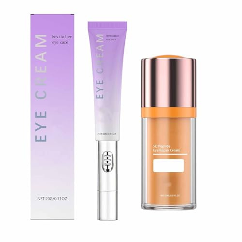 Crema De Masaje EléCtrico Para Ojos, Set De Cuidado Para Ojos Con PéPtidos 5d Para Hidratar Y Calmar (Combinaison)