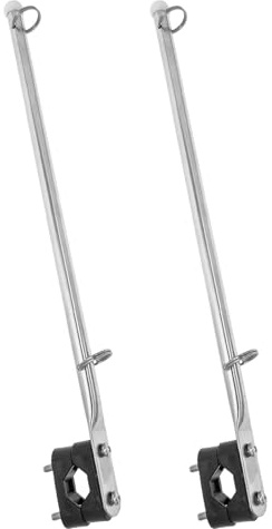 VICASKY 2pcs Flag Pole Kit Stainless Steel Yacht Flagpole for Sailboat Heavy Duty Removable Boat Flag Holder Bracket Fits Poles