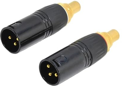 Adaptateur for Audio-Clast XLR vers RCA Femelle, fiche mâle plaquée Or.(2pcs Male)