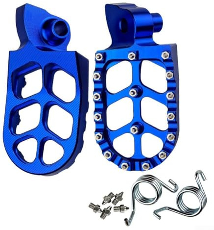 Motorrad-Fußrasten mit CNC-Aluminium-Konstruktion mit Spike-Griff, entworfen für Dirt Bikes und Off-Road-Reitanwendungen (Azur)