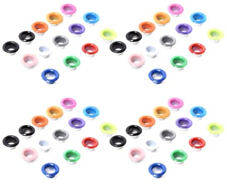 DOITOOL Kit de 100 Œillets Métalliques Colorés 10 Mm en Métal Robuste pour Couture, Paquet, Chaussures et Bricolage, Œillet Autobloquant Mixte pour Fixation Rideaux, Couleur Aléatoire