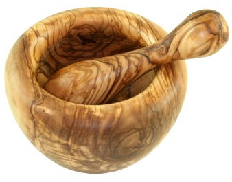 D.O.M.® - Mortero de madera de olivo (14 cm)