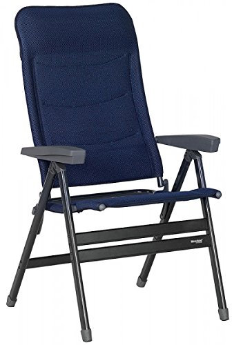 XXL Westfield - Campingstuhl - Komfort GEPOLSTERT - ALU-Stuhl - 6,1 Kilo leicht - Anthrazit Grau - 200 Kilo belastbar + FROTEE SCHUTZBEZUG