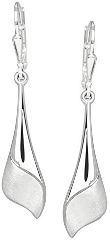 My Gold Damen Ohrringe hängend Echtes Sterlingsilber 925 Silber 42mm x 8mm Lang Silberohrringe Damenohrringe Ohrhänger Gavina