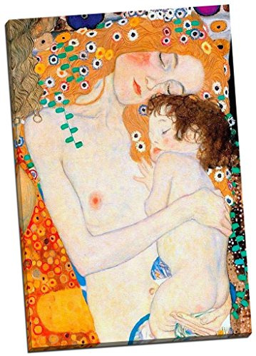 Gustav Klimt Leinwanddruck, Motiv Mutter und Baby, groß, 76,2 x 50,8 cm