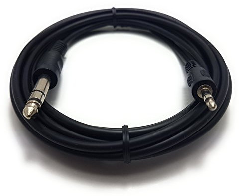 MainCare 5m Black 3.5mm Stereo Jack to Single 6.35mm (1/4) Stereo Jack Cable