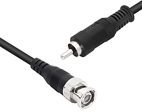 YACSEJAO Cavo adattatore BNC 75 Ohm per dispositivi RCA, cavo coassiale BNC RG59U (1 m/3,3 ft)