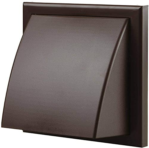Vents 150mm Brown Cowled Wall Vent Cover | 185 x 185mm Grille For Bathroom, Kitchen And Cooker Hood Ventilation