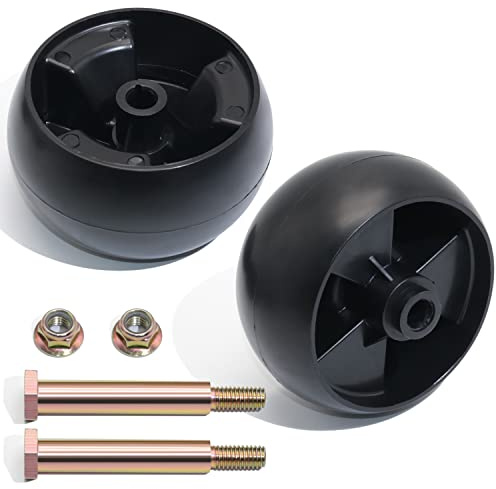 CheeMuii 2 Pack 734-04155 Lawn Mower Deck Wheels Kit with Bolts & Nuts | 5 Inch Lawn Mower Deck Gauge Wheel Replace for MTD/Cub Cadet 734-04155 Replace for Toro 112-0677 72-025 210-275