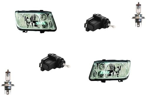 Johns, Scheinwerfer passend für VW Bora 10/98-05/05 + H4 Set Links Rechts m. Stellmotor