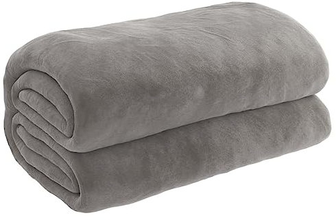 vidaXL Gewichtsdecke mit Bezug Therapiedecke Schwere Decke Schlafhilfe Entspannungsdecke Einschlafhilfe Schwerkraftdecke Grau 155x220cm 7kg Stoff