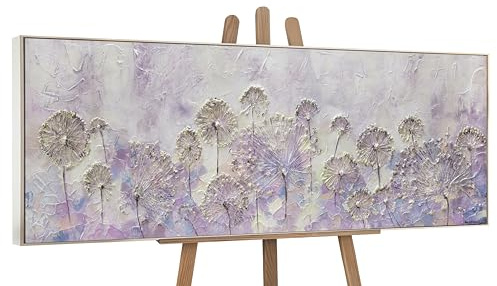 YS-Art Abstrakt Stil Acryl Blumen Frühlingsanfang Kunstwerke gerahmt