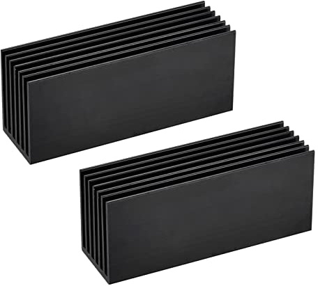 sourcing map 2 Pack M.2 SSD Kühlkörper Kühler Legierung Aluminum Hitze Spülbecken Kühlung Spülbecken für PC 70x22x30mm Schwarz