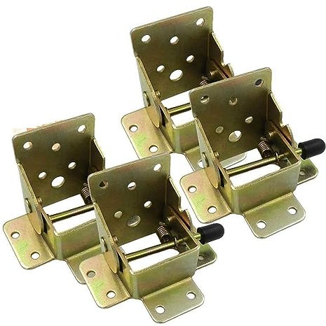 SBTRKT 4 Teile/Satz 90 Grad Selbstsichernde Klappscharnier Tischbeine Stuhl Verlängerung Faltbare Selbstsichernde Falten Füße Scharniere Hardware (Color : 4pcs)
