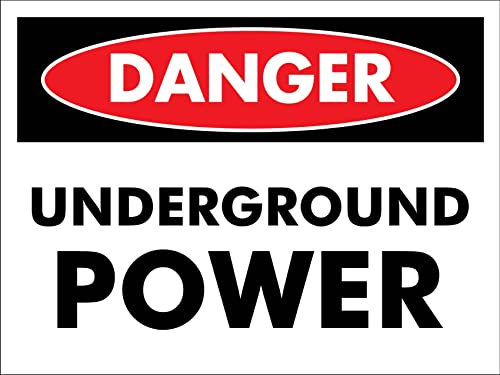 Gefahr Unterirdischer Strom Warnschild Deko Blechschild Gefahrenhinweis Eisenmalerei Für Innen Draußen 20X30cm