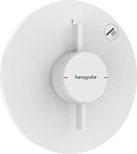 hansgrohe DuoTurn S - Duscharmatur Unterputz für 1 Verbraucher, Mischbatterie Dusche rund, Einhebelmischer für iBox universal 2, Mattweiß