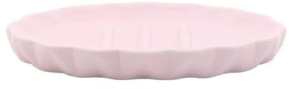 OISE ART STORE Trade Shop - Piatto Piattino Porta Sapone Saponetta Accessori Arredo Bagno Rosa Decorata 79948 -
