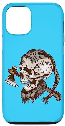 iPhone 13 Viking Beard Braid Hatchet Skull Case
