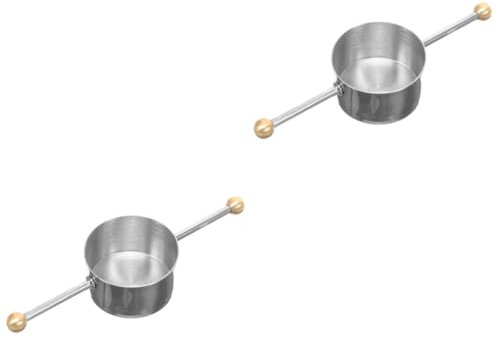 PartyKindom 2pcs Bar Measuring Cup Set Metal Jigger Tool Jigger Measurement for Cocktails and Bartending