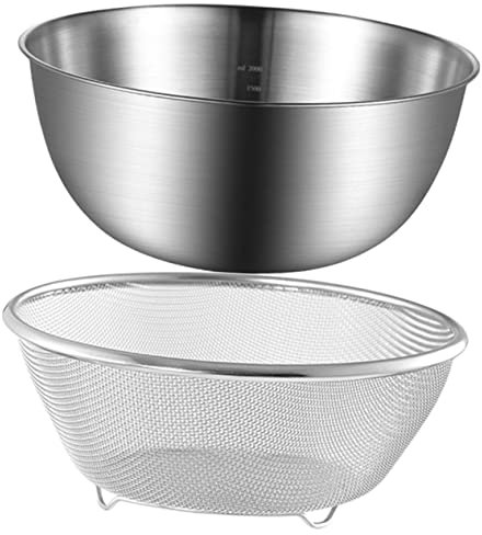 SHOWERORO Colino in Acciaio Inossidabile Per Cucina Scolapasta A Maglia Fine Colino Per Riso E Frutta Multiuso E Durevole Cucina