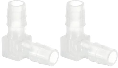 PATIKIL Coude à 90 degrés en Plastique de 0,31 Pouce, 2 Paquets de Raccords en L-barbelé, Raccord de Tuyau de Raccordement pour Aquarium, Carburant, gaz, Liquide, air
