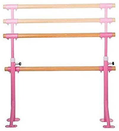 Ballettstange, Doppel-Ballettstange, tragbare Fitness-Gymnastik-Dehnungsstange, Bodentyp-Heimtanzhalterung, verstellbar (Größe: 1 m)