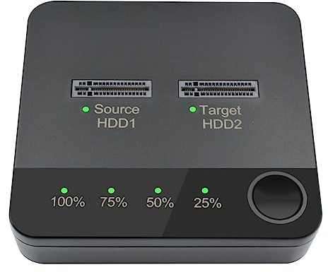 Qusedwey 1 Set M.2 Duplicator M.2 Dual Bay SSD Enclosure External Hard Disk Docking Station Notebook Hard Dive Box Solid State Drive Base with Clone for M2 HDD SSD Reader