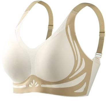 My Orders, Super Gather Bra Wireless Push-up Bra, no Wire Bras for Women UK, White, Front Fastening Bras for Women UK, Dance, Bralette, Bralette Padded, Padded Crop top, 1 Pound Items