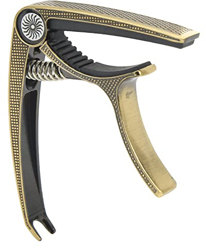 Guitar Capo für 6 -Saiten -Akustik und E Gitarre Hochfestigkeit Metal Capo für die Leistung (Bronze)