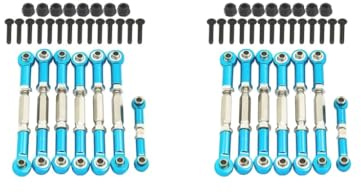 OJREEUB 2 set of Full Set of Tie Rod Turnbuckles For RC 1/10 Slash 2WD Short Course Blue