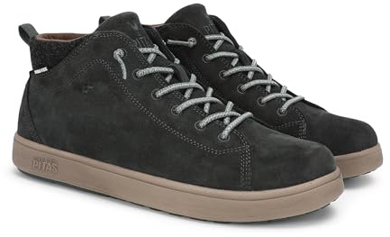 Pitas | AUSTIN | Stivali casual da uomo | Stivaletti in pelle| Scarpa urbani | Mocassini | Nautiche invernali | Sneakers Casual | Calzatura Senza lacci | Calzature Walkinpitas | Topo | 43