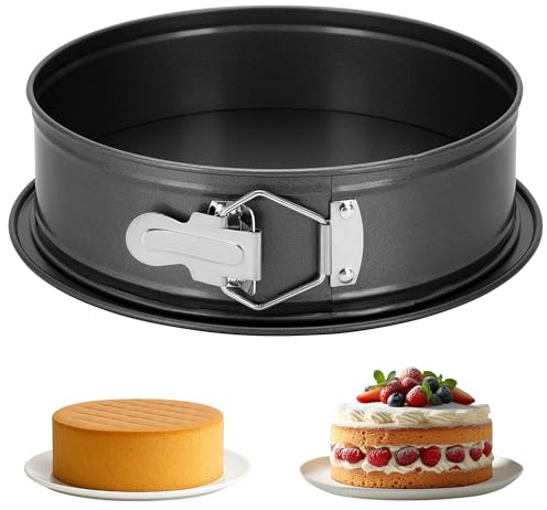 GeekLeaf Kuchenform zum Backen, Runde Springform mit Losem Boden, 20×6,5 cm | Leichtes Lösen für Käsekuchen, Antihaft-Backform mit Losem Boden für Restaurants, Haus und Küche, Grau, 20×6,5 cm