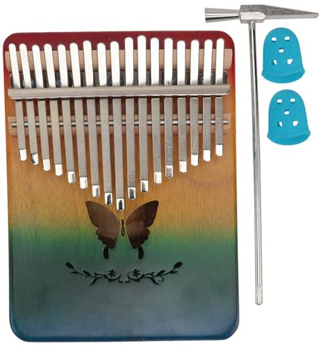 DECORNIJIA Daumenklavier Kalimba 17 Tasten Aus Holz Kleiner Fingerklavier Für Anfänger Profis Leichtes Musikinstrument Für Reisen Familie Und Entspannung