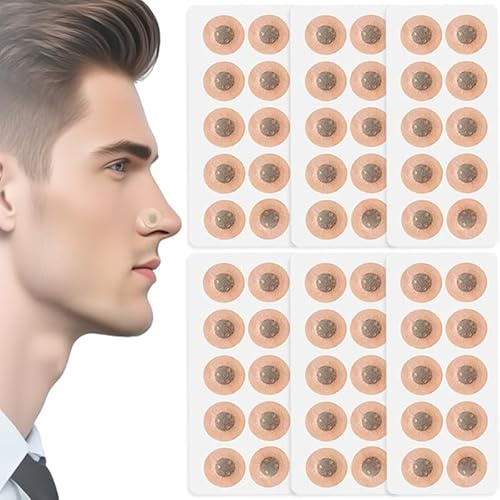 SJJZLZL pegatinas nasales magnéticas | 60 pegatinas nasales de respiración suave, que mejoran el sueño, dilatadores nasales, ayudan a mejorar la respiración y aumentan el oxígeno