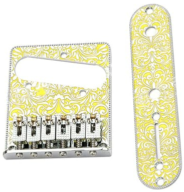 6 Strings Saddle Bridge Plate With 3 Way Switch Control And Intonations Screws 6 String Control Hardtail Set Roller Saddle Bridge