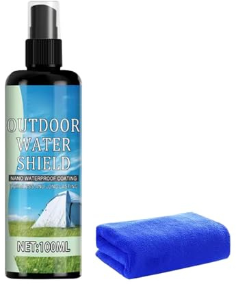 Spray impermeabile, protezione a lunga durata, 100 ml, spray per la pioggia della tenda, liquido impermeabilizzante per tessuti, facile da applicare e asciugare, per mobili estivi e primaverili