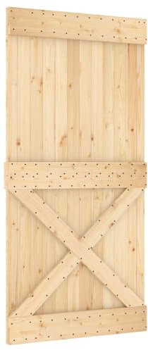 vidaXL Tür NARVIK 100 x 210 cm Massivkiefer (Unbehandelt) Natur