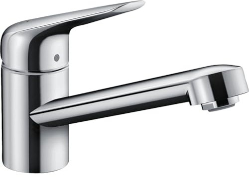hansgrohe Küchenarmatur (Wasserhahn Küche 360° schwenkbar, hoher Komfort-Auslauf 100mm, Standardanschlüsse) Chrom