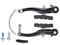 1 Paar V-Vorderradbremse, V-Bremssatz, Fahrrad-V-Bremse, V-Bremssatz aus Aluminiumlegierung vorne und hinten für Mountainbike-Radfahren (schwarz)(Single Sale)